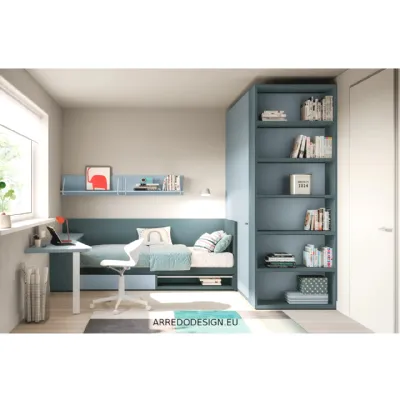 Cameretta 09b Doimo cityline in laminato materico a prezzo Outlet