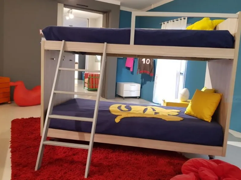 Cameretta 1x2 Erba mobilicon letto a castello scontata
