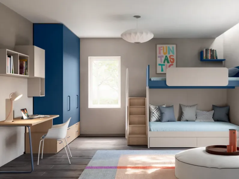 Cameretta A ponte 52 Mistral con letto a ponte in Offerta Outlet