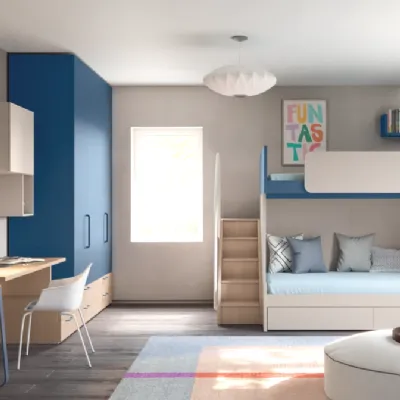 Cameretta A ponte 52 Mistral con letto a ponte in Offerta Outlet