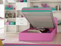 Letto da una piazza e mezza con il contenitore colorato per camerette