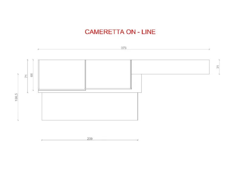 Cameretta On - line Mariani plus con letti a scomparsain offerta