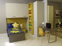 Cameretta Armadio angolo Mistral in laminato opaco a prezzo Outlet