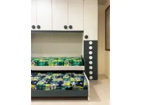 Cameretta Composizione t01 Artigianale in laminato materico a prezzo Outlet