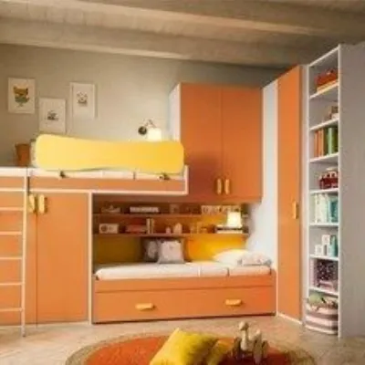 Cameretta Twist Artigianale: letto a soppalco, prezzo scontato. Massimo 75 caratteri.