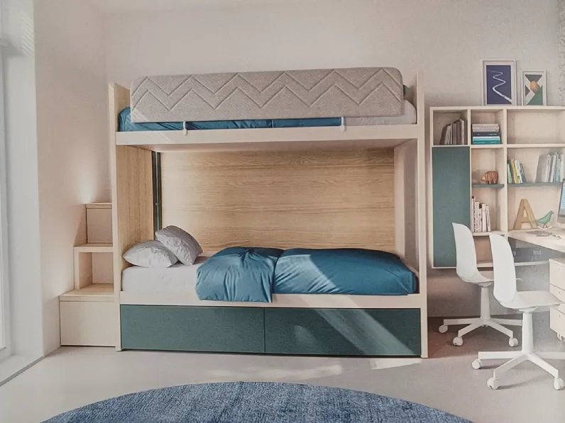 Cameretta Beam Doimo cityline con letto a castello a prezzo scontato