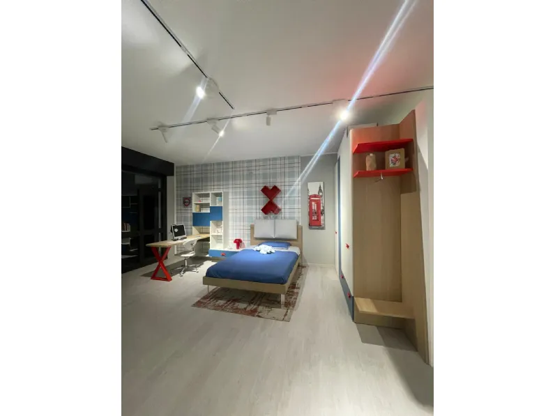 Cameretta Blu navy Moretti compact camerette con uno sconto imbattibile