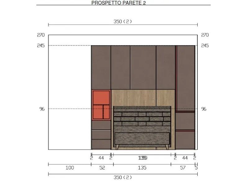 Cameretta Bronzo/corallo Imab con uno sconto imbattibile