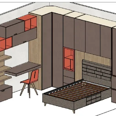 Cameretta Bronzo/corallo Imab con uno sconto imbattibile