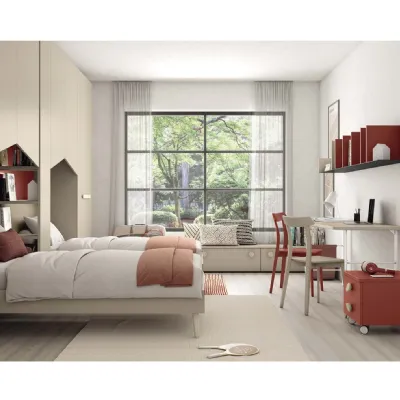 Cameretta C144 Colombini casa con letto a ponte a prezzo Outlet