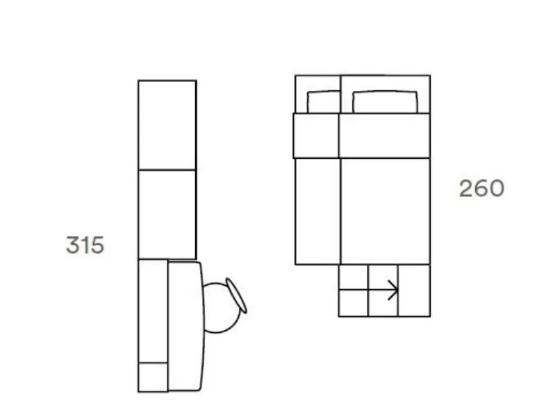 Cameretta C239 Colombini con letto a pontein offerta