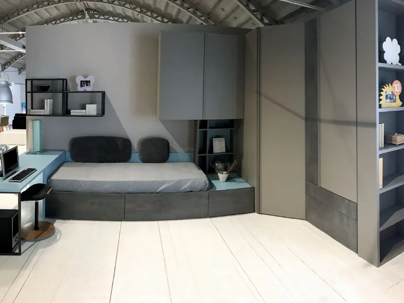 Cameretta Cabina angolo Clever con letto a terrain offerta