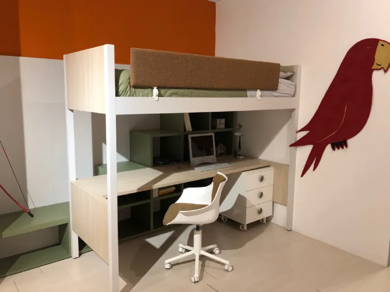 Cameretta Camelot Battistella con letto a castello a prezzo Outlet