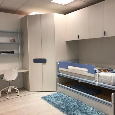 Cameretta Camera con cabina Mistralcon letto a soppalco scorrevole scontata