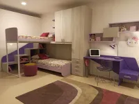 Cameretta Camera ragazzi collezione eresem Colombini con letto a soppalco a prezzo Outlet