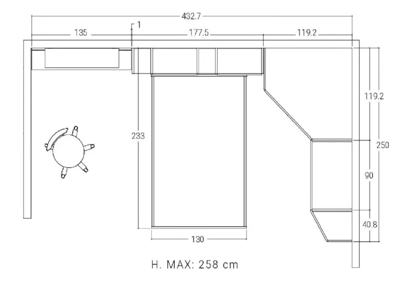 Cameretta in laminato opacoCameretta 11 San martino mobili scontata a PREZZI OUTLET