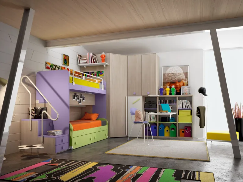 Cameretta Cameretta a soppalco 28 San martino mobili con letto a soppalcoin offerta