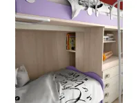 Cameretta Cameretta asoppalco 23 San martino mobili in laminato opaco a prezzo Outlet