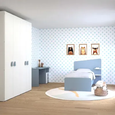 Cameretta Cameretta completa azzurra Artigianale letti a terra�in offerta