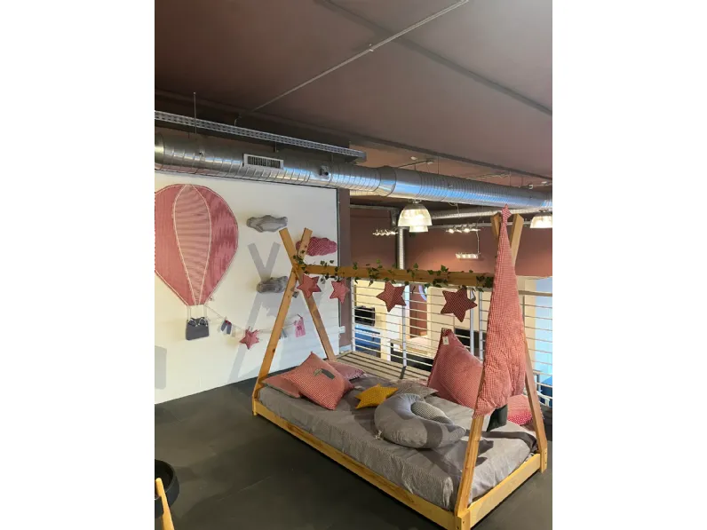 Cameretta Cameretta completa miscim�  Artigianale letti a terra in Offerta Outlet