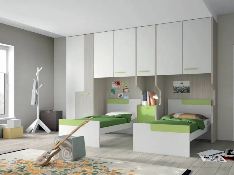 Cameretta Cameretta componibile del programma evo di mistral Mistralcon letto a terra scontata
