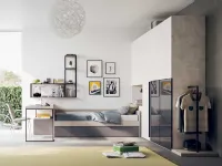 Cameretta Clever in OFFERTA OUTLET. Ante in vetro, design moderno.