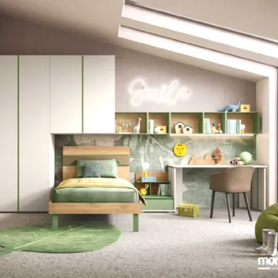 Cameretta Cameretta con armadio a ponte Moretti compact camerette�con letto a ponte scontata