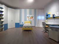Cameretta Cameretta con cabina armadio Colombini casa in laminato opaco in Offerta Outlet