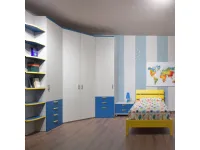Cameretta Cameretta con cabina armadio Colombini casa in laminato opaco in Offerta Outlet