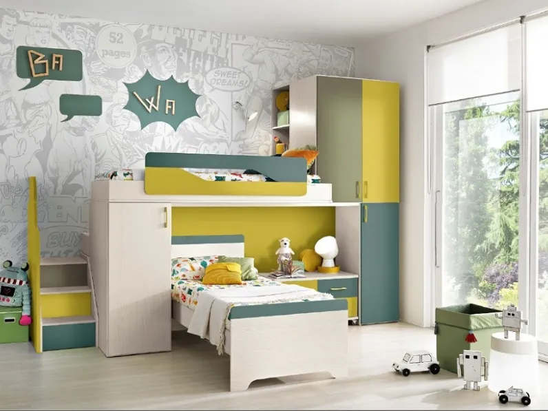 Cameretta Cameretta con letti a soppalco scontata del 30% Gruppo silwood con letto a soppalco a prezzo Outlet