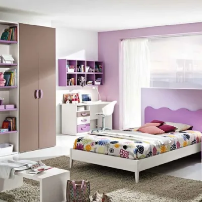 Cameretta Gruppo Silwood scontata del 30%. Prezzi Outlet. Letto 1/2 e 1/piazza.