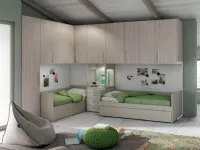 Cameretta Cameretta con ponte-angolare di mistral scontata del 30% Mistral con letto a terra a prezzo scontato
