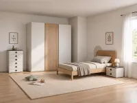 Cameretta Cameretta con settimino Artigianale in laminato opaco a prezzo Outlet