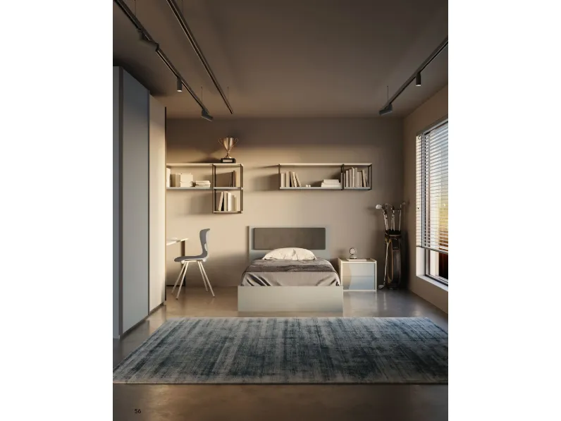 Cameretta in laminato matericoCameretta dal sapore inedito Collezione esclusiva scontata a PREZZI OUTLET