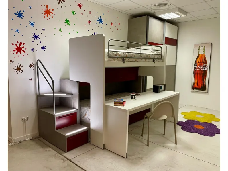 Cameretta doimo cityline Doimo cityline con letto a castello scorrevole in Offerta Outlet