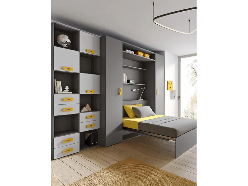 Cameretta Cameretta mod.omnia-s-6 M.c.s. armadi in laminato opaco in Offerta Outlet