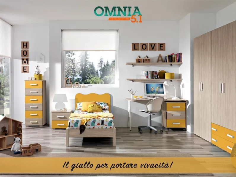 Cameretta Cameretta mod. omnias-in promo-sconto del 40% Gruppo silwood con letto a terra a prezzo Outlet