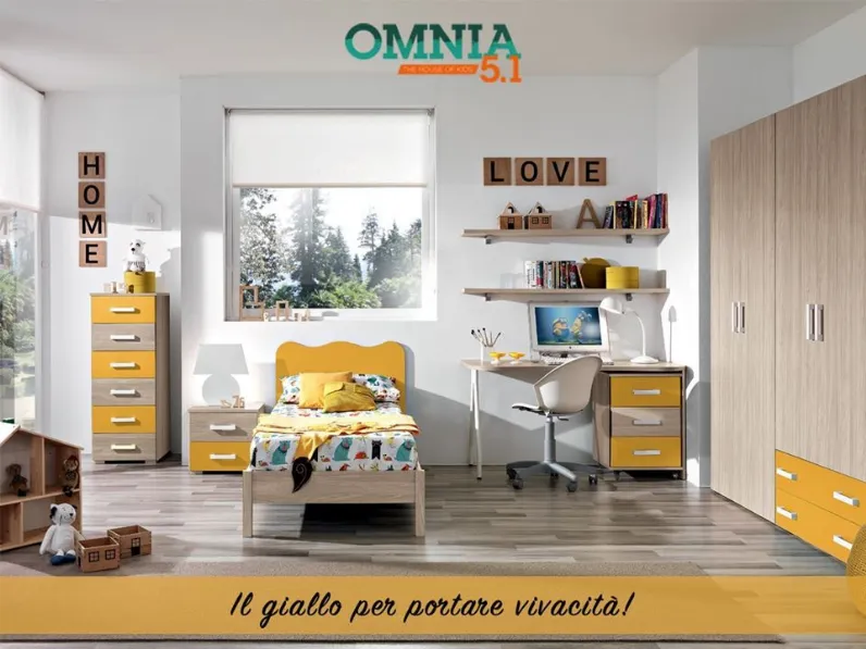 Cameretta Cameretta mod. omnias-in promo-sconto del 40% Gruppo silwoodcon letto a terra scontata