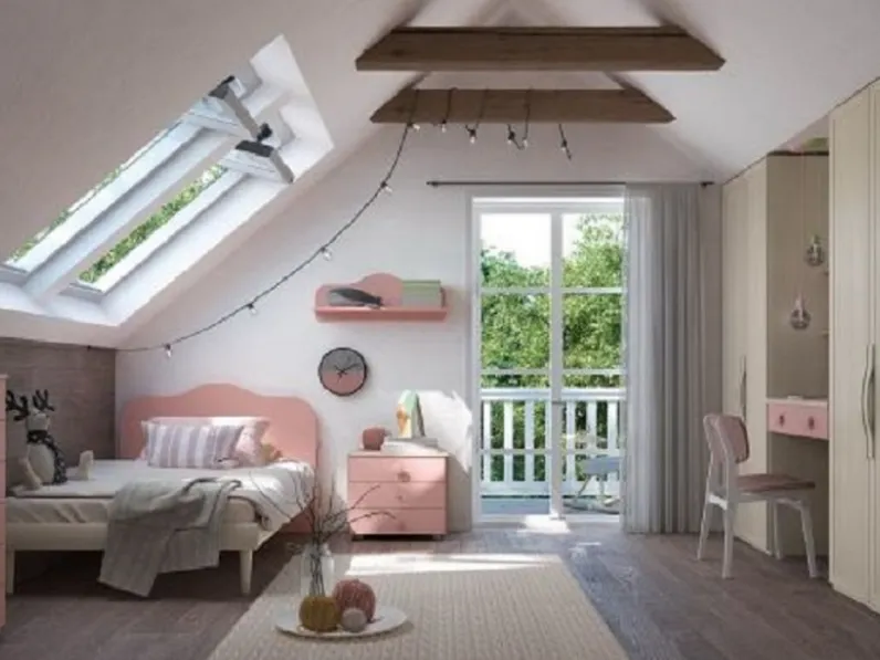 Cameretta Cameretta mod.rosy con letto ad 1 piazza e 1/2 Corazzin in OFFERTA OUTLET