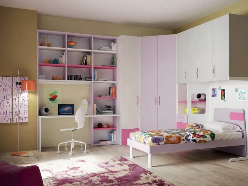 Cameretta Cameretta mod.saphira di mistral Mistral con letto a terra a prezzo scontato