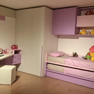 Cameretta Cameretta moretti compact rosa Moretti compact letti a terra a prezzo Outlet