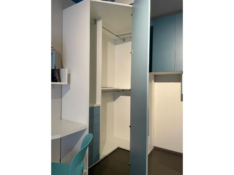 Cameretta moretti con cabina ad angolo Moretti compact camerette senza letto scontata