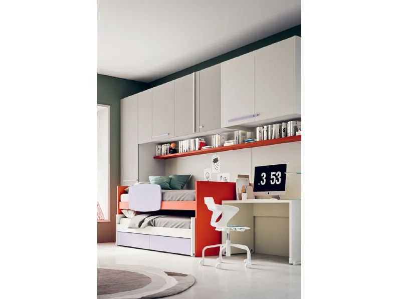 Cameretta ponte  di Clever in laminato opaco in Offerta Outlet