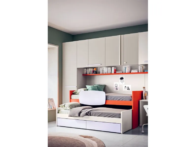 Cameretta ponte  di Clever in laminato opaco in Offerta Outlet