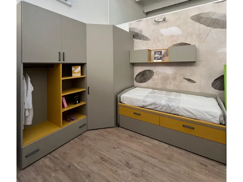 Cameretta Cameretta salvaspazio con cabina armadio Moretti compact camerette con letti a scomparsa�in offerta