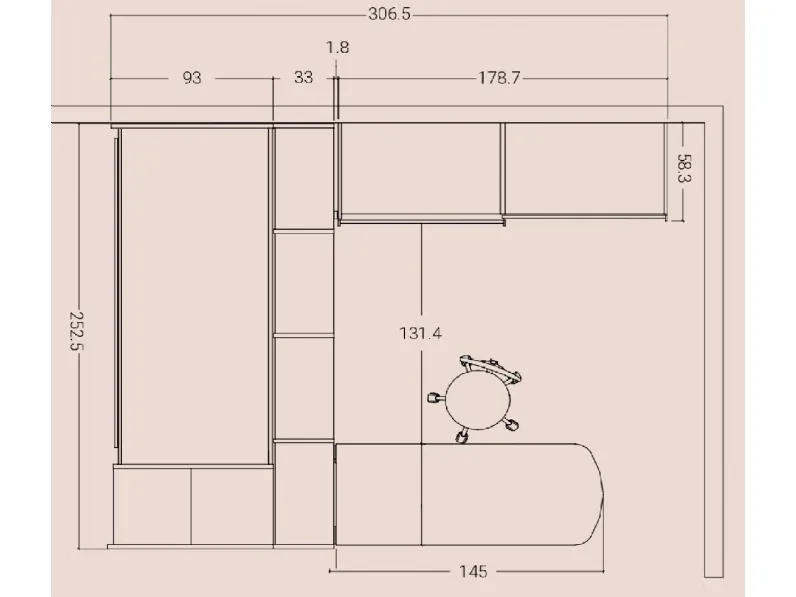 Cameretta in laminato opacoCameretta soppalco 6 San martino mobili scontata a PREZZI OUTLET