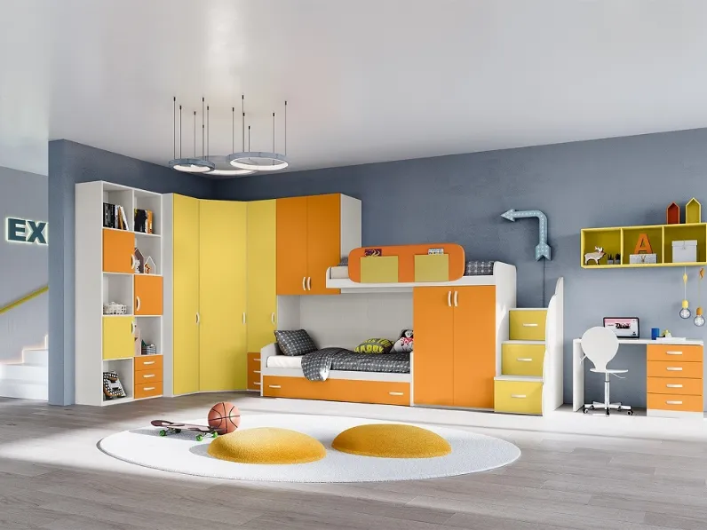 CAMERETTA Giessegi Cameretta-soppalco di giessegi scontata del 30% SCONTATA a PREZZI OUTLET