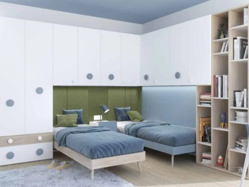 Cameretta Clara Artigianale in laminato materico in Offerta Outlet
