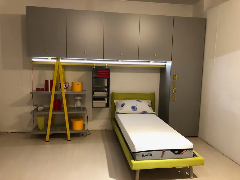 Cameretta Coast to coast Erba mobili con letto a ponte scontata