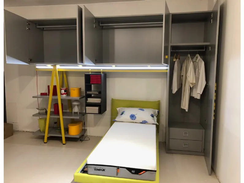 Cameretta Coast to coast Erba mobili con letto a ponte scontata
